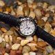Herrenuhr Automatik Leder Armband Schwarz Offene Unruhe Tag/nachtanzeige Watch Armbanduhren Bild 1
