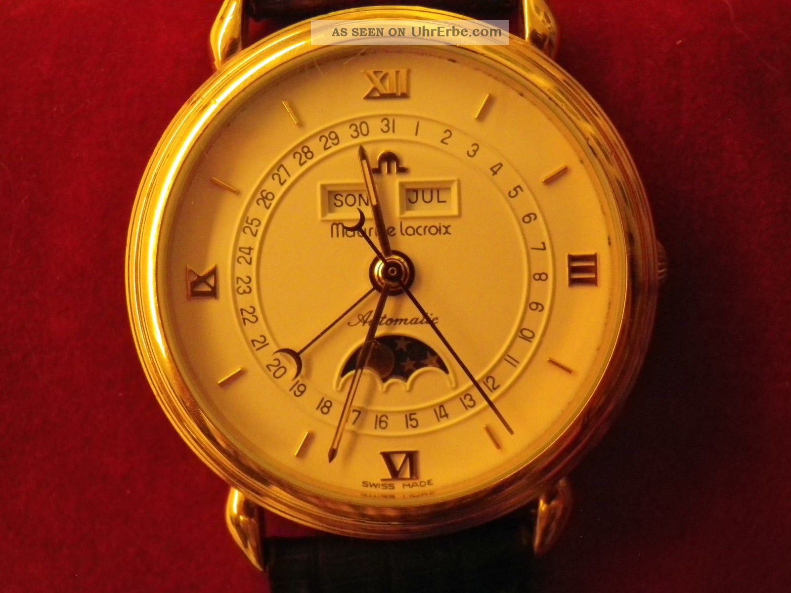 Herren - Armbanduhr,  M.  Lacroix - Mondphase M.  Vollkalender,  Automatic,  Glasboden Armbanduhren Bild
