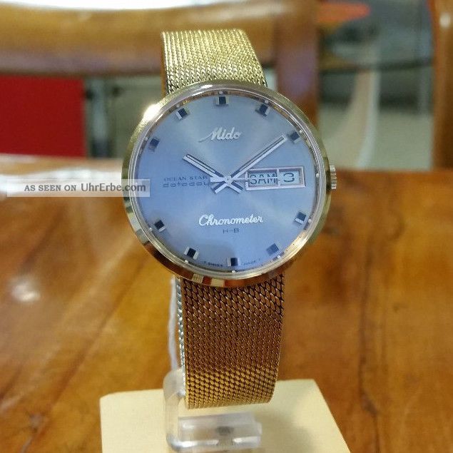 Mido H - B Chronometer Ref 9369 - 36.  000 A/h Armbanduhren Bild