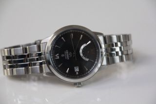 Orient Automatik Herren Armbanduhr Ej02 - Co - A Silber Mit Schwarzem Zifferblatt Bild