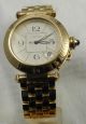 Cartier Pasha 750er Gelb Gold Automatic Uhr Armbanduhr Armbanduhren Bild 4