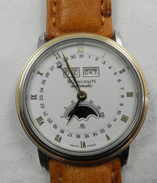 Blancpain Stahlgold Armbanduhr Uhr Automatic Mondphase Bild