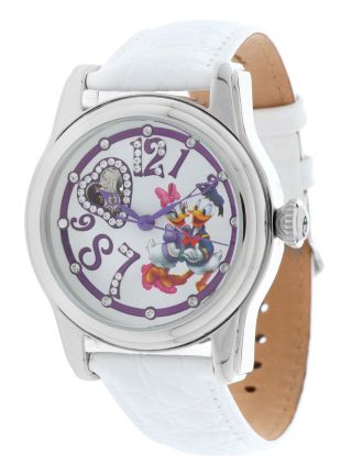 Disney Damen Armbanduhr,  Uhr,  Watch,  Donald & Daisy Weiss Di - 094491 - Dol2 Bild