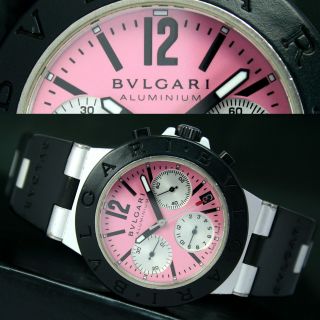 Bvlgari Aluminium Chronograph Automatik Datum Herren Uhr Watch & Armband Bild