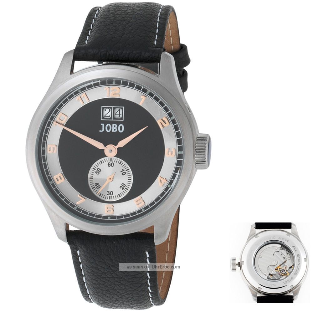 Jobo Automatik Herrenuhr Herren Armbanduhr Uhr Edelstahl Glasboden J - 32121 Armbanduhren Bild