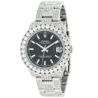 Armbanduhr Rolex Datejust Mittelgroß 178240 8.  50kt Diamanten Edelstahl Bild