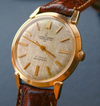 Ulysse Nardin Gelbgold 14k 585 Vintage Automatik Luxus Herren Chronometer 1960 Bild
