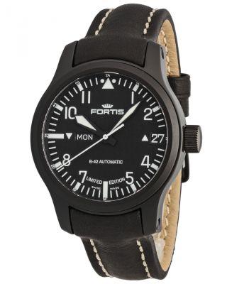 Fortis B - 42 Flieger Black Automatic Day/date Limited Edition 655.  18.  91 L01 Bild