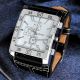 Hot Quarz Armbanduhr Mit Water Resistant Herren Rechteck Geformt Leder Band Armbanduhren Bild 2