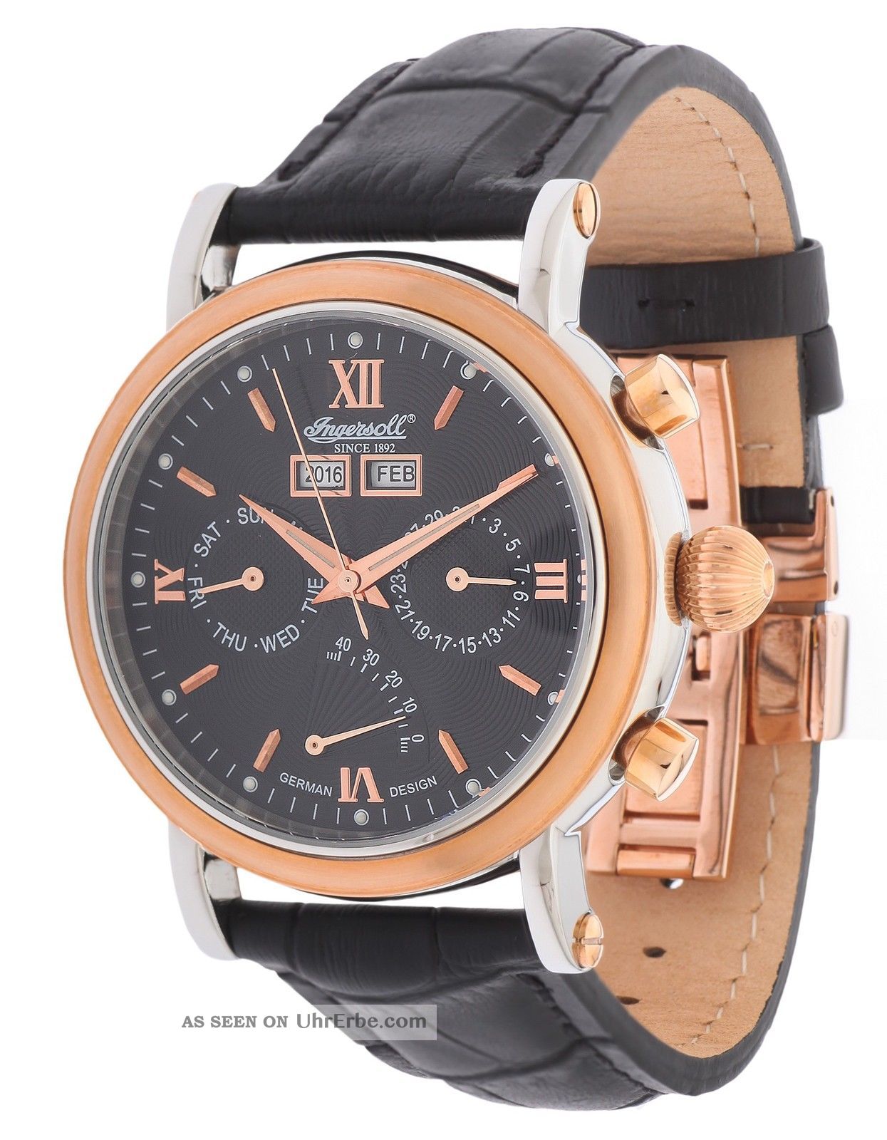 Ingersoll Herren Automatik Uhr Cila Schwarz In4502rbk Armbanduhren Bild