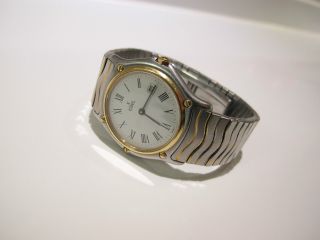 Ebel Classic Wave Gold Stahl Armbanduhr 184909 Medium Damen Bild