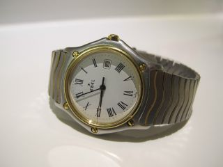 Ebel Classic Wave Gold Stahl Armbanduhr 183909 Medium Damen Bild