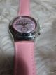 Swatch Armbanduhr Irony Rosa Echtes Lederarmband Stainless Steel Wasserdicht Armbanduhren Bild 3