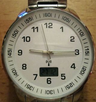 Elegante Armbanduhr - Edelstahl - Herren - - Funkuhr Batterie Bild
