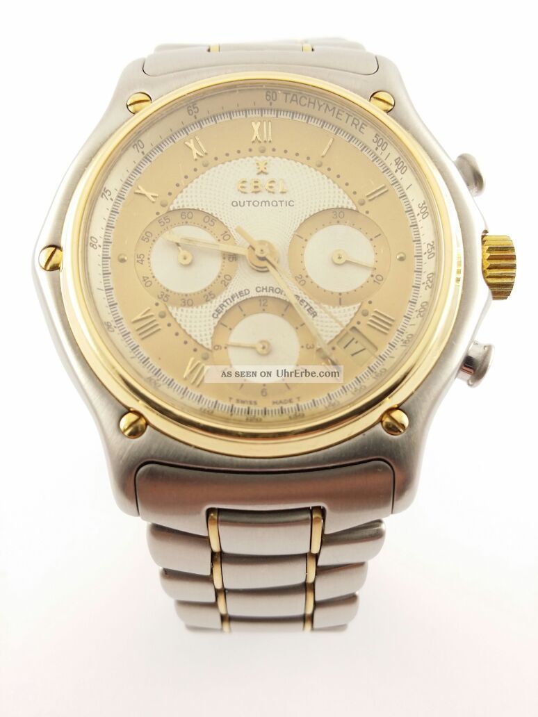 Ebel - Le Modulor - Automatik - Gelbgold/stahl - Chronograph - Chronometer - Uhr Armbanduhren Bild