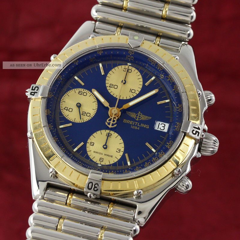Breitling Chronomat Chronograph Gold /stahl Automatik D13048 Vp: 11380,  - E Armbanduhren Bild