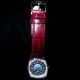 Ivens&söhne Armbanduhr Mondphase Wasserdicht Quartz Strass Leder Weinrot Perlmut Armbanduhren Bild 2
