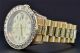 Rolex Date Präsident 18k Gold - Diamant - Uhr Individuelle Lünette 39mm Armbanduhren Bild 11