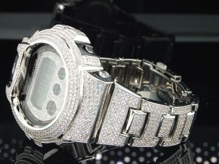 Armbanduhr G - Shock Weiß 10k Simuliert Diamant Kunden Einfassung Joe Rodeo Bild