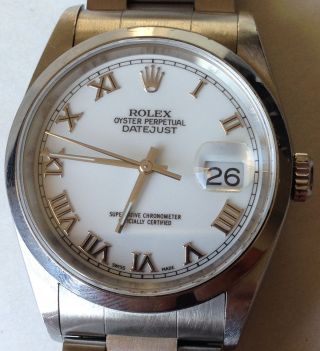 Rolex Oyster Perpetual Datejust 16200 Automatik Armbanduhr Aus 2002 Bild