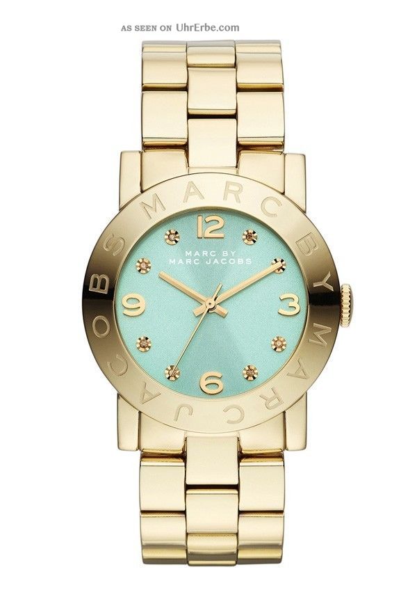 Neue Marc Jacobs Damen - Armbanduhr Armband Gold Amy Swarovski Minze ...
