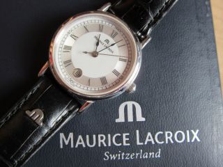 Flache Maurice Lacroix Date Les Classiques Damen Armbanduhr Saphirglas Bild