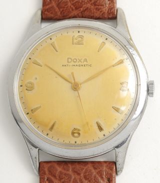 Doxa,  60 Jahre Alt Klassische Armbanduhr 37,  5 Mm Swiss Vintage Big Watch 1955 Bild