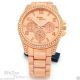 Neue Rose Gold 3d Kristall Lünette Damen Boyfriend Stil Uhr Armbanduhren Bild 1