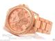 Neue Rose Gold 3d Kristall Lünette Damen Boyfriend Stil Uhr Armbanduhren Bild 2