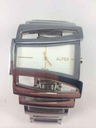 Alfex Damen Uhr Quarz 5616 Plum Design Swiss Made Edelstahl Bild