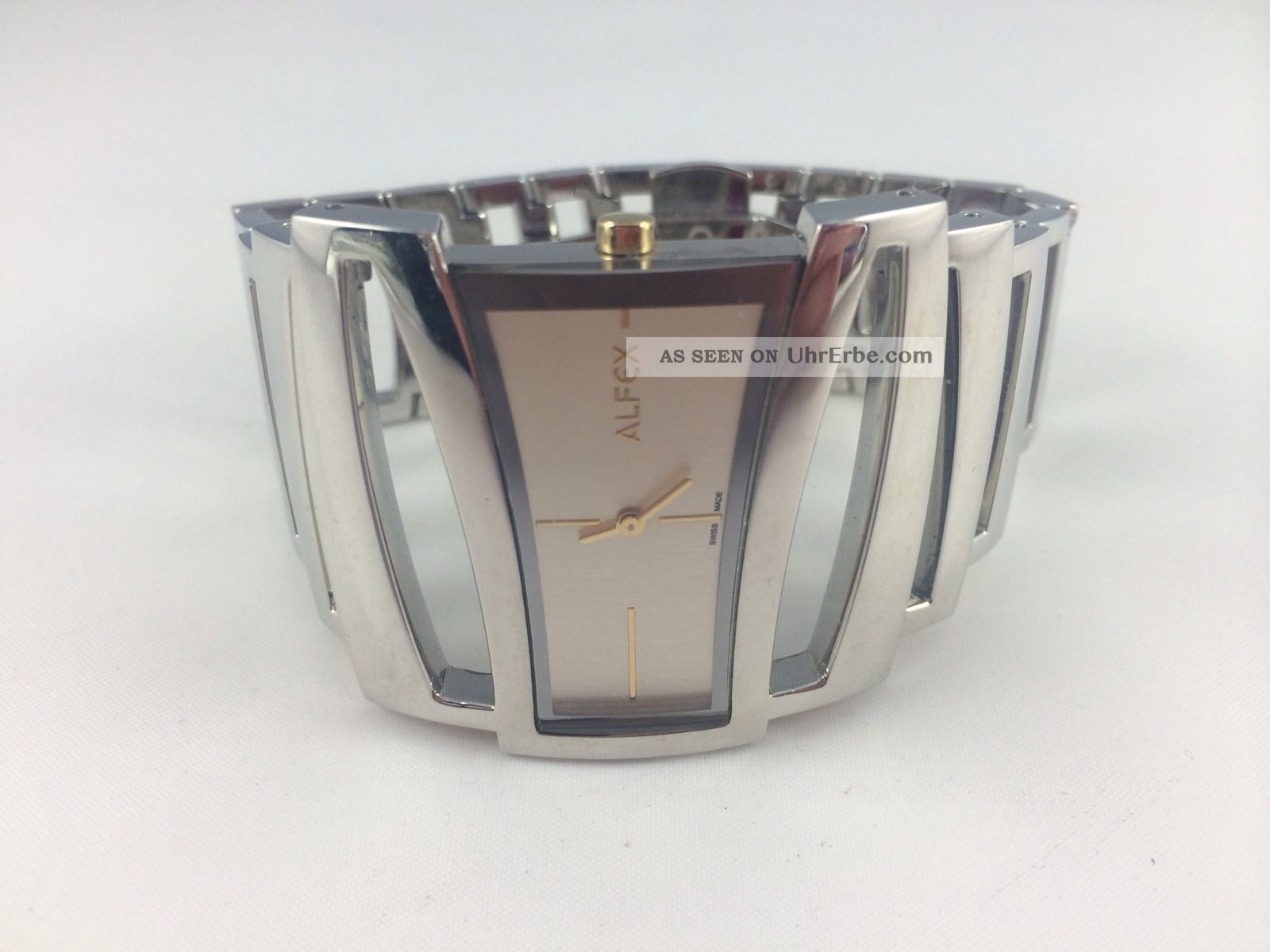 Montre ALFEX Homme Plum Design Argentée - Neuve Avec Étiquettes - Style Élégant Et Moderne - Montre-Bracelet Homme