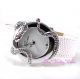 Armbanuhr Designer Deko Silber Schlange Leder Uhr W/ Swarovski Kristall Armbanduhren Bild 9
