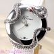 Armbanuhr Designer Deko Silber Schlange Leder Uhr W/ Swarovski Kristall Armbanduhren Bild 19