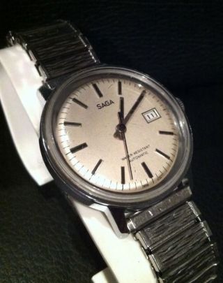 Timex Saga Automatic Vintage Herrenarmbanduhr Läuft Bild