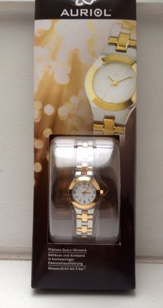 Damen Uhr Armbanduhr Silber Gold Wunderschön Neu&ovp Hochwertiges Edelstahl Bild
