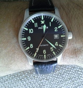 Fortis Armband Uhr Fliegeruhr Leder Faltschliesse Automatik Bild