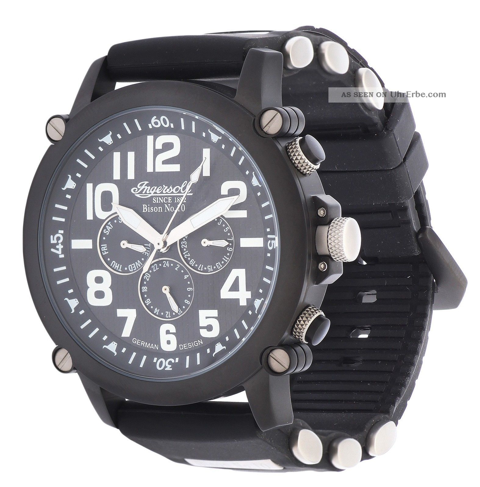 Ingersoll Herren Automatik Uhr Bison No.  10 Schwarz In1610bbk Armbanduhren Bild