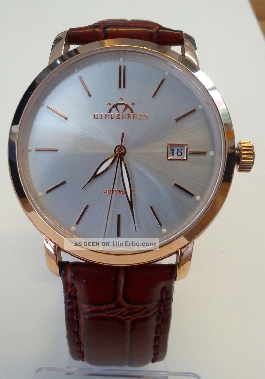 Hindenberg Automatikuhr 380 - H Ascender Silber 42 Mm Vergoldet Armbanduhren Bild