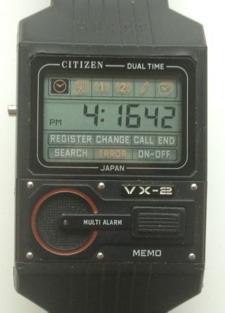 Citizen Vx - 2 Memo Voice Sprachsteuerung Digital Uhr Armbanduhr Rar Selten Bild