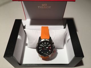 Tissot T - Touch Ii T0474204720701 Titanium / Orange 2 J.  Ungetragen Ovp Bild