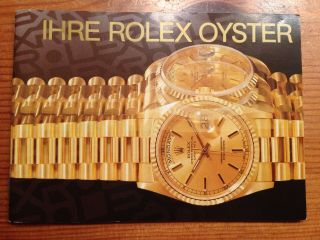 Rolex Oyster Booklet In Deutsch Bild