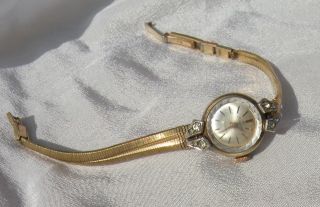 Rare Vintage Silvana Gold Aufziehuhr 21 Rubis Manuell Art Deco Design Diamant Bild