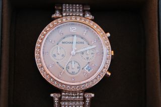 Michael Kors Frauen Chronograph Parker Rose Gold Mk5663 Armbanduhr Bild