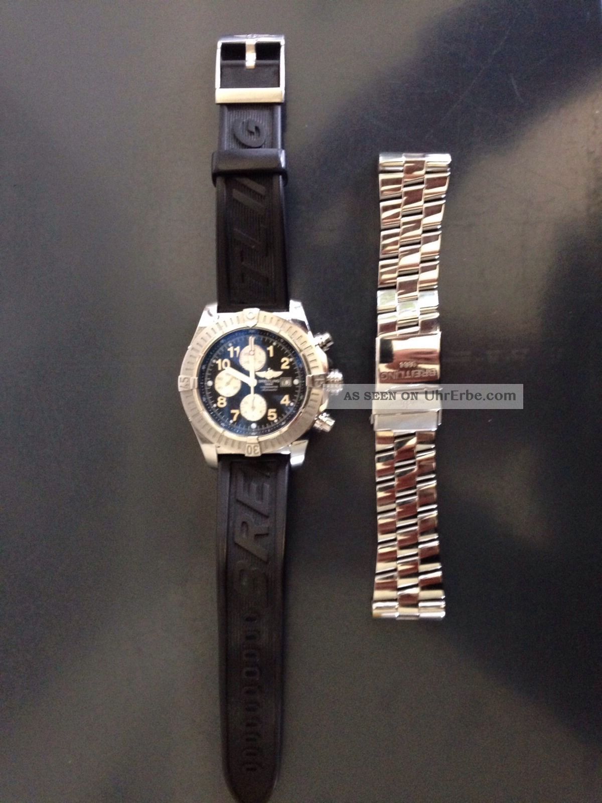 Breitling Avenger Mit 2 Armbänder Armbanduhren Bild