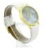 Damen Retro Blogger Uhr Armbanduhr Weiß Gold Mit Weltkarte Armbanduhren Bild 1