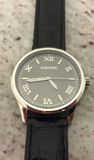 Wempe Uhr Watch Armbanduhr Mit Lederband 40 Mm Quartz Edelstahl Bild