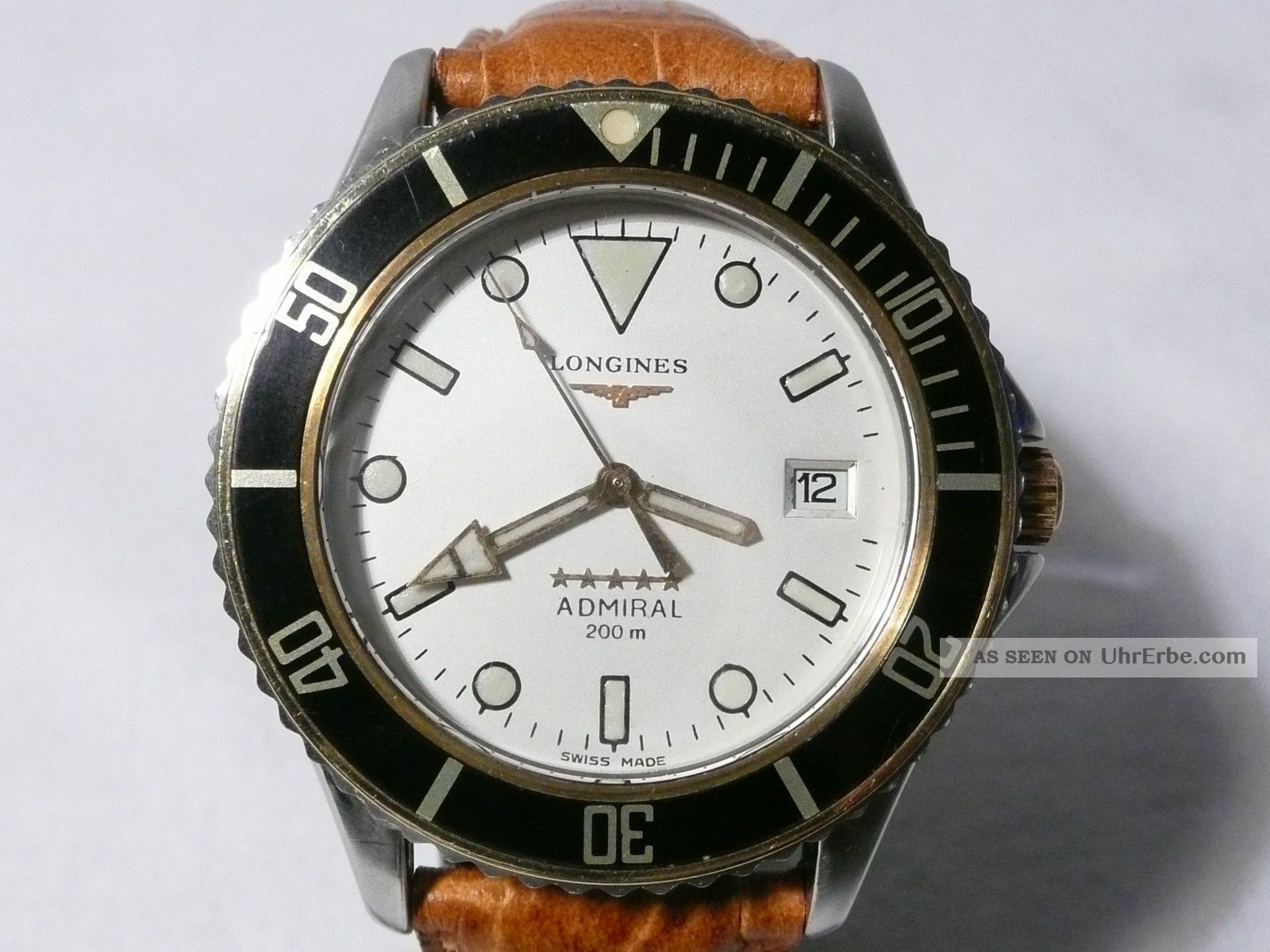 Top Longines Admiral Taucheruhr,  Ref.  L3.  602.  5,  Automatik,  Stahl - Gold,  1970er Jahre Armbanduhren Bild