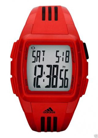 Sportliche Adidas Uhr,  Digital Runner - Chronograph Rot Damen,  Kinder, Bild