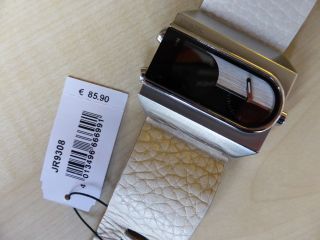 Fossil Jr9308 Armbanduhr Für Herren - Edelstahl - Lederarmband Weiss Bild