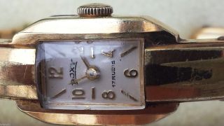 Roxy Ladies Wristwatch,  Art Deko,  Spangenuhr Goldplated 17 Rubins Bild